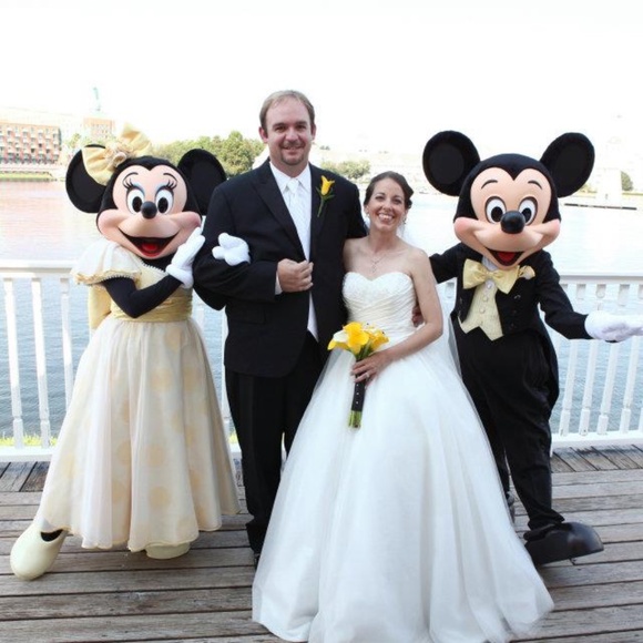 Alfred Angelo Disney Cinderella 205 Fairytale Wedding Dress Diamond White Sz. 2 - Picture 10 of 12